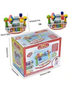 1pc 2025 New Electronic Piano Music Toy, Infant Soothing Toy, Children's Sound Enlightening Toy, Voice Activated Toy, Birthday/Christmas/Halloween Gift (Battery-Free Toy)
