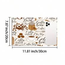 1 件咖啡图案印花吸水垫、浓缩咖啡机台面吸水垫、水槽排水垫、柔软水龙头垫、浴室水槽杯垫、厨房和浴室装饰 - 彩色 - 查看 24