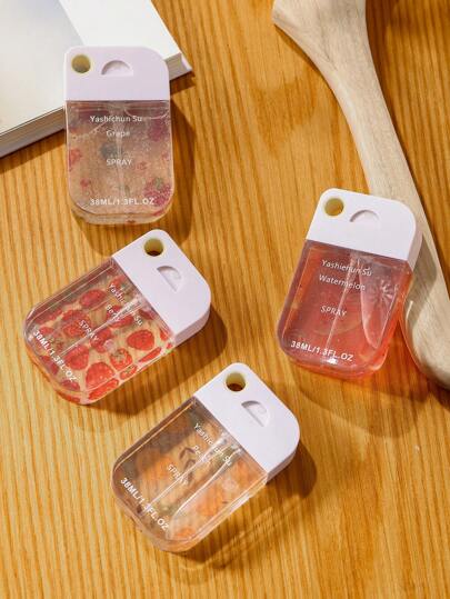 1 Stück, 38ml/1,3 fl.Oz, Sommer Duftzerstäuber, Fruchtduft Zerstäuber, Wassermelone, Pfirsich und Traube, tragbar, klein und praktisch, geeignet für Raumbeduftung Zuhause, Kleidungsduft, ideales Urlaubsgeschenk