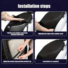 Motorcycle Seat Cover, Waterproof Dustproof Rainproof Sunproof Motorcycle Scooter Seat Cover, Seat Protector Accessory - Black - View 7