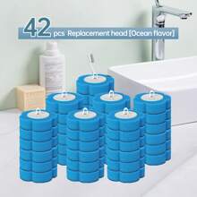 Cepillo de inodoro desechable con 18 recambios, sistema de limpieza de inodoro desechable con cepillo, soporte de almacenamiento y 18 cabezales de recambio para la limpieza del baño, decoración de otoño