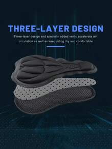 1/2pcs [Shock Absorption | Breathable] Breathable 3D Comfortable Bicycle Seat Cushion Cover | With Shock Absorption | Ideal For Road Bikes And Mountain Bikes