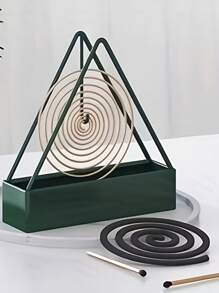 1 Stück retroartiger Metall Mückenspirale Halter mit Griff - tragbarer Eisen Räucherstäbchenhalter, verhindert Staub, leicht zu reinigen, geeignet für Zimmer, Schlafzimmer, Wohnzimmer, Outdoor