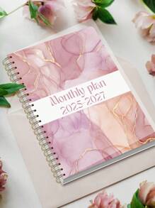 1 caderno de calendário semanal e mensal para mulheres e homens, caderno de ano letivo mensal 2025-2027 com anotações, material de escritório e escolar, presentes perfeitos para material escolar, volta às aulas
