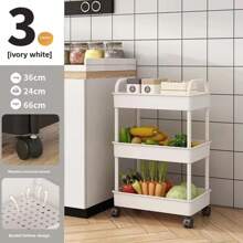 Multi-Layer Trolley Rack Kitchen Floor Bedroom Baby Snacks Mobile Bathroom Storage Rack
