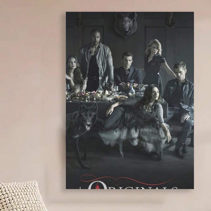 Framed   "The Originals" Vintage Movie Poster,  - Classic Film Canvas Art With Iconic Characters & Wolves Design - Ideal For Home Decor & Movie Fan Collectibles, Perfect For Room Decor - Framed - View 1
