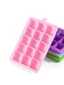 1pc - Ice Cube Mold Silicone, 15 Grid Ice Maker Mold Square Ice Cube Container Flexible Ice Cube Tray Dishwasher Friendly Food Container, Food Tray, Portable Ice Box
