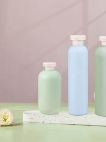 1 pièce Bouteille de voyage en silicone, Contenant de voyage à pression 200 ML étanche, Bouteille de voyage portable et rechargeable, Convient pour les articles de toilette, le shampooing et le revitalisant