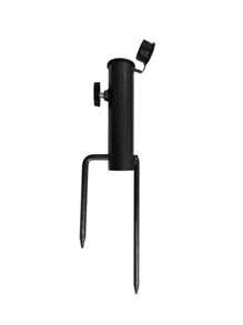 1 pezzo Supporto a terra in metallo pesante per ombrellone, ancora a spirale portatile regolabile, adatto per bandiere, ombrelloni da sole, canne da pesca, parchi e spiagge all'aperto, adatto per terra e prato, accessorio da esterno per ombreggiare