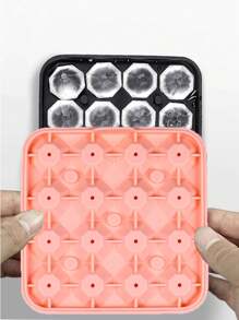 1pc - Diamond Silicone Ice Cube Mold, Silicone Material, Diamond Ice Cube Tray, Ideal Bar Tools For Whiskey, Wine, Kitchen Gadgets
