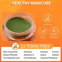 Blue Green Dipping Powder Set - 6 Colors Misty Gray Dark Green Acrylic Nail Powder Kit, 3D Acrylic Nail Art French Nail Extension Nail Carving, No Nail Lamp Needed, DIY Home Gifts For Women - Multicolor - View 3