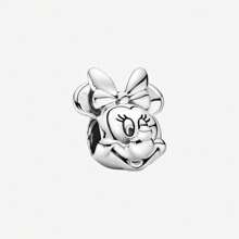 Disney 1 Pc Fashion Mickey Minne Dangle Charm Silver Plated Fit Bracelet Necklace DIY Holiday Gift