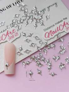 美甲装饰铆钉金属片铜片小号迷你芒星形金黄色银色适合打造美甲可爱甜美风格日韩流行元素美甲配件1包500个美甲饰品美甲用品美甲宝石 - 彩色 - 查看 12