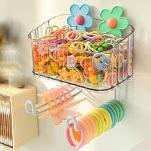 1pc Multi-Layer Clear PET Material Hanging Rack, Practical & Neat For Storing Accessories In Bedroom, Bathroom Or Vanity Area - Multicolor - View 1