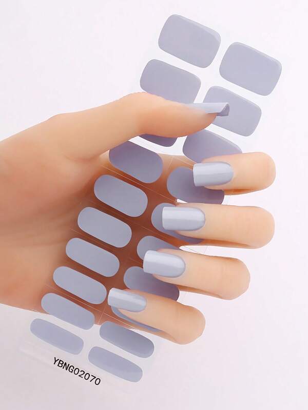 1pc 20pcs/Set Transparent Gel Nail Stickers, Cured Nail Gel Polish Sticker Nail Art Decals For Women