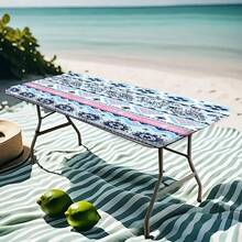 1pc Bohemian Floral Printed Elastic Table Cover, Lightweight And Washable, Suitable For Family Gatherings, Outdoor Decor, Festivals, Indoor/Outdoor Use - Multicolor - View 32