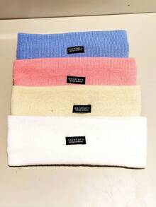 4条装弹力针织宽发带，休闲运动发带，适合秋冬季节，可作头巾、发饰、女士度假装扮配饰，优雅围巾，柔软头巾 - 彩色 - 查看 20