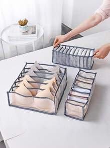 3 pièces Boîte de rangement pliable pour tiroir de sous-vêtements, convient pour ranger les sous-vêtements, pantalons, t-shirts, soutiens-gorge, chaussettes, avec des compartiments de rangement