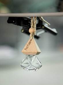 10pcs Customized Text Rectangular Glass Perfume Bottles, Square Shaped Car Fragrance Bottle Empty, Car Accessories