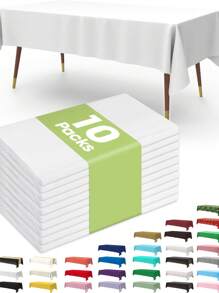 1/3/10 pezzi Premium tovaglia di plastica, tovaglia rettangolare decorativa monouso, tovaglie di plastica bianche per feste, eventi e matrimoni, per interni ed esterni, decorazione per feste