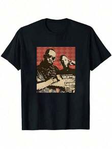 Dead Prez Retro Poster Hip Hop T-Shirt, Unisex Black And White Vintage Tee - Casual Shirt, Soft, Breathable, Comfortable Fabric, Short Sleeves, Retro Style, Loose Fit Unisex, Wit - 後退 - 查看 8