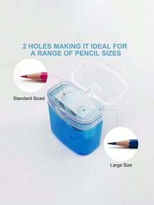 4pcs Manual Pencil Sharpeners With Lid, Handheld Dual Hole Sharpeners For Colored Pencils, Portable Sharpeners For Classroom, Office, Christmas Gift Ideas