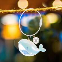Dolphin Keychains, Cute Nar Whal Whale Keychain Wifty, Couple Car Pendants, Bag Ornaments Cute Wallet Accessories, Colorful Dolphin Pearl Models - 1 - View 2