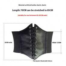 1pc Women's Dark Punk Style Adjustable Drawstring Zip-Up Crop Top, Suitable For Daily Wear (Reference Real Photos 9-11 For Bulk Order) - Black - View 6