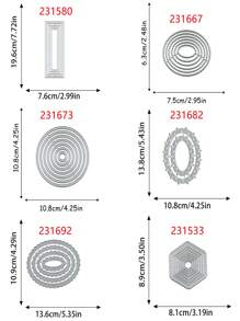 1 Pack Frame A Variety Of Styles Metal Cutting Knife Mold Scrapbook Cutting Mold Suitable For Paper Card Making, DIY Production, Holiday Card Album Making, Craft Decorations