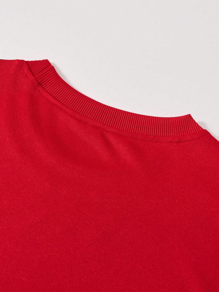 Camiseta de manga corta suelta con estampado de texto italiano de moda casual deportiva para hombres Shwiy, con patrón de bandera nacional y rayas negras, adecuada para primavera/verano, escuela, uso diario, ropa de calle - Rojo - Añade 6
