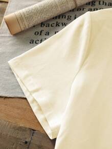 Dames casual T-shirt met korte mouwen en ronde hals