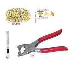 202/402pcs 6mm Snap Eyelets Kit, Gold & Silver Color Snap Eyelets Set With Pliers, Punching & Sewing - Multicolor - View 19