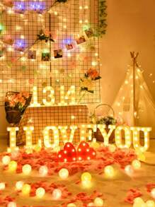 1pc Letter Lights For Holiday Party Decor, Children's Room Decor, 26-Piece English Alphabet & Numbers LED Decorative Light, BABY Anniversary, 6.3inch/16CM, Birthday Decoration And Gift, Holiday Decor And Party, Wedding Decoration, Home Bedroom Decor, Living Room/Gathering Decor, Camping, Warm White Lighting