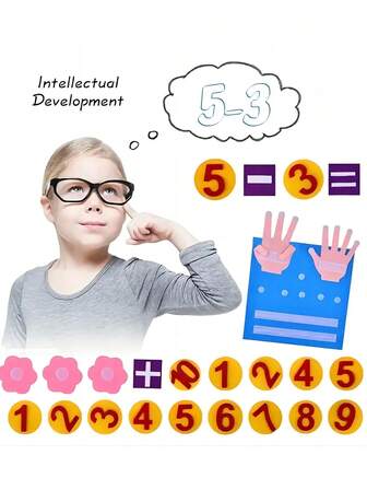 2 PIEZAS Juguetes Montessori de matemáticas, adecuados para niños de 3 a 12 años, tablero de fieltro para educación en conteo, juegos interactivos padres-hijos, ejercitan el pensamiento temprano y las habilidades aritméticas de los niños, y son regalos de educación infantil temprana para niños