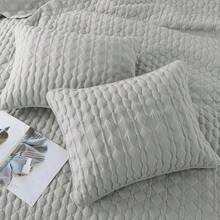 Dark Grey Quilt King Size Bedding Sets With Pillow Shams, Lightweight Soft Bedspread Coverlet, Quilted Blanket Thin Comforter Bed Cover, All Season Spring Summer, 3 Pieces, 104x90 Inches - 淺灰色 - 查看 6