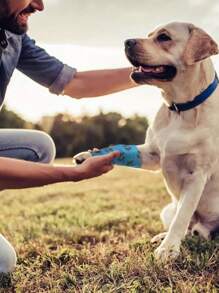 2 Peças Bandagem Coesiva Autoadesiva, Bandagens de Perna de Cachorro Respiráveis, Proteção de Perna de Estimação para Uso Externo, Fita Respirável e Impermeável para Animais de Estimação, Para Cicatrização, Inchaço, Entorse - Fácil de Rasgar, Sem Resíduos