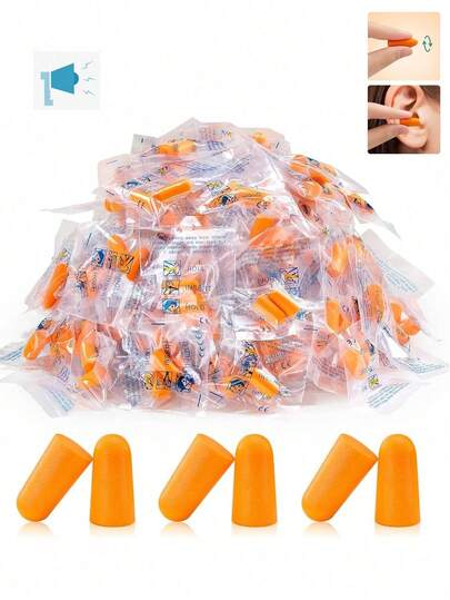 50 对/30 对/20 对泡沫耳塞，独立包装 32db Nrr 降噪耳塞，适用于睡眠、打鼾、旅行、大声音乐、音乐会、射击、工作、建筑、听力保护