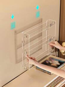 1pc Multi-Layer Acrylic Wall-Mount Display Rack, Customized For Blind Boxes, Nail Polish, Action Figures And Other Toys/Accessories. Practical Storage Rack And Decorative Display Wall, Helps Organize And Showcase Your Toy Collection, Easy To Create Your Own Toy Exhibition Space At Home