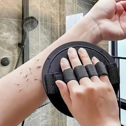 1/4件装沐浴磨砂巾，温和泥土配方，增强身体磨砂效果，无痛易用涤纶材质，个人护理沐浴用品