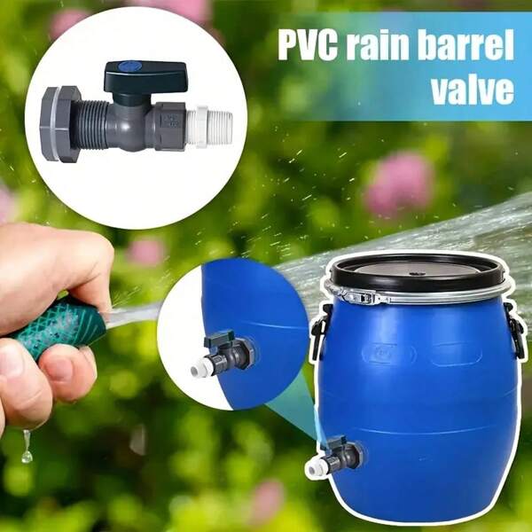 One Set Of 3/4 Inch PVC Bucket Faucet Kit With Internal Connected Connector Drain Adapter, Threaded Sealing Tape For Easy Installation In Tanks, Aquariums, Bathtubs, Pools And Garden Buckets
