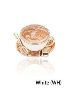 1 pezzo Spilla vintage a forma di tazza di caffè per donne, spilla a forma di attrezzo, adatta per borse, maglioni, cappotti, cappelli, scarpe, vestiti, completi