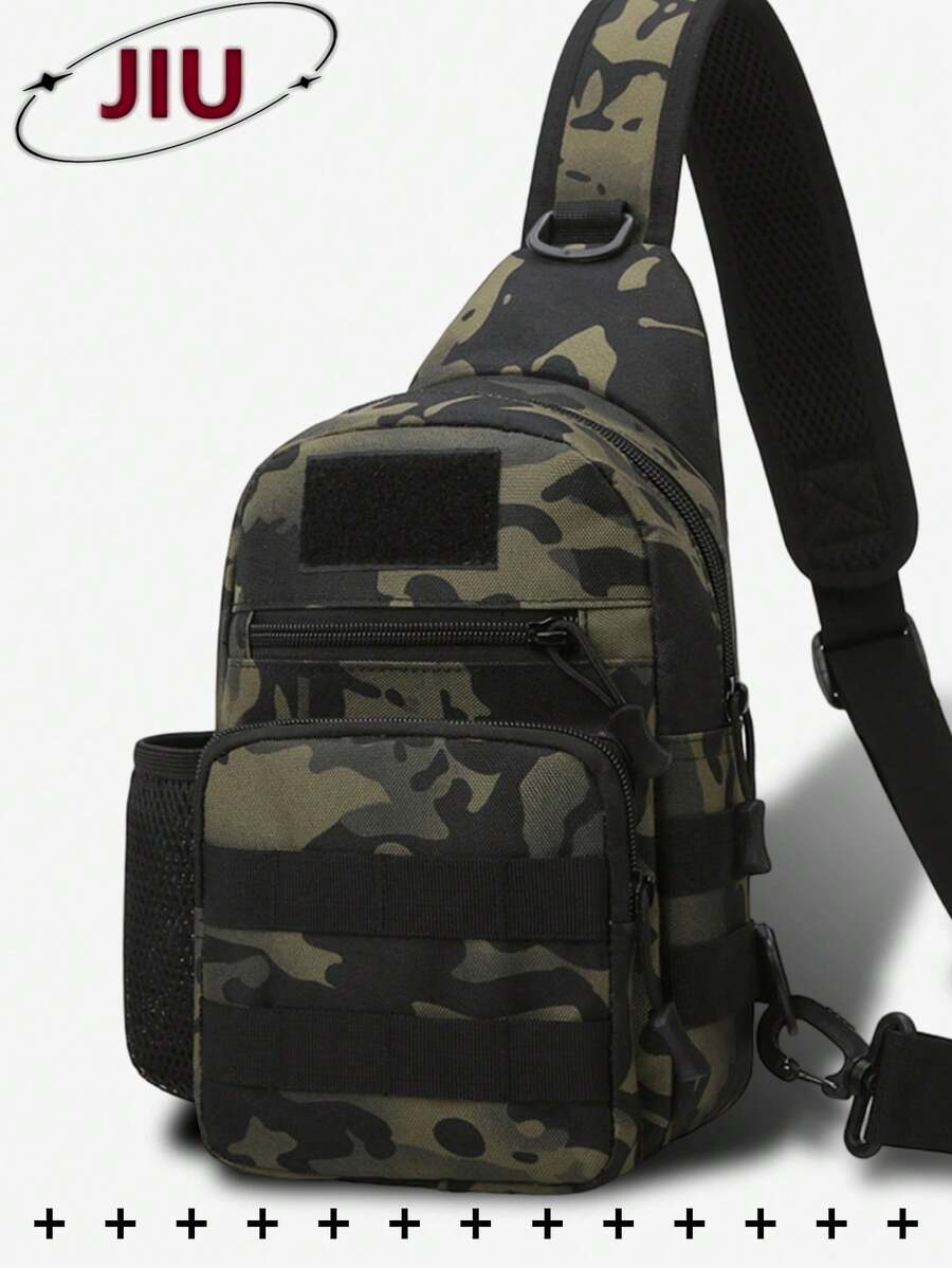 Outdoor Sports Nylon Men'S Chest Bag, Multi-Function Waist Bag, Large Capacity Messenger Bag, Lightweight Shoulder Bag, Multi-Pocket Travel Bag, Convenient Mobile Phone Storage Bag, For Students, Junior High School, High School, Campus, Travel Vacation, Business Trip, Daily Commuting, Shopping, Office, Dating, Outdoor, Fitness, Running, Cycling, Exercise, Hiking And Camping, Birthday Gifts, Holiday Gifts Camo Hiking Accessories Tactical Belt Bag Phone Bag, Thigh Bag, Easter, Running Belt, Camping