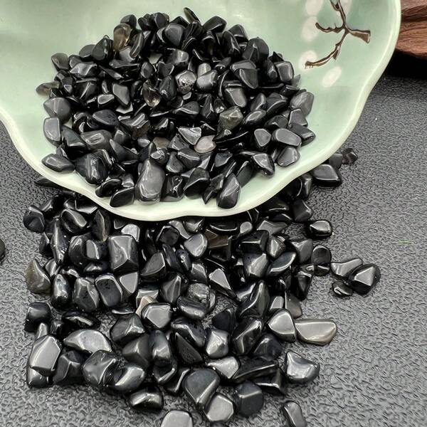 100/200g Schegge naturali di ossidiana, adatte per la decorazione di acquari, per giardinaggio e decorazione, riempitivo per vasi/fioriere, fontane da interno, decorazione del paesaggio