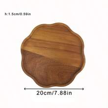 1 pieza Elegante bandeja de joyería de madera de palo de rosa - Diseño exquisito de flor de ciruelo y trébol, acabado pulido suave, decoración de escritorio versátil para el hogar y la oficina, perfecta para Navidad, Pascua, Día de San Valentín, organizador de joyas y cuentas ideal, regalo elegante para cualquier ocasión, mejora tu espacio con una solución de almacenamiento elegante y funcional