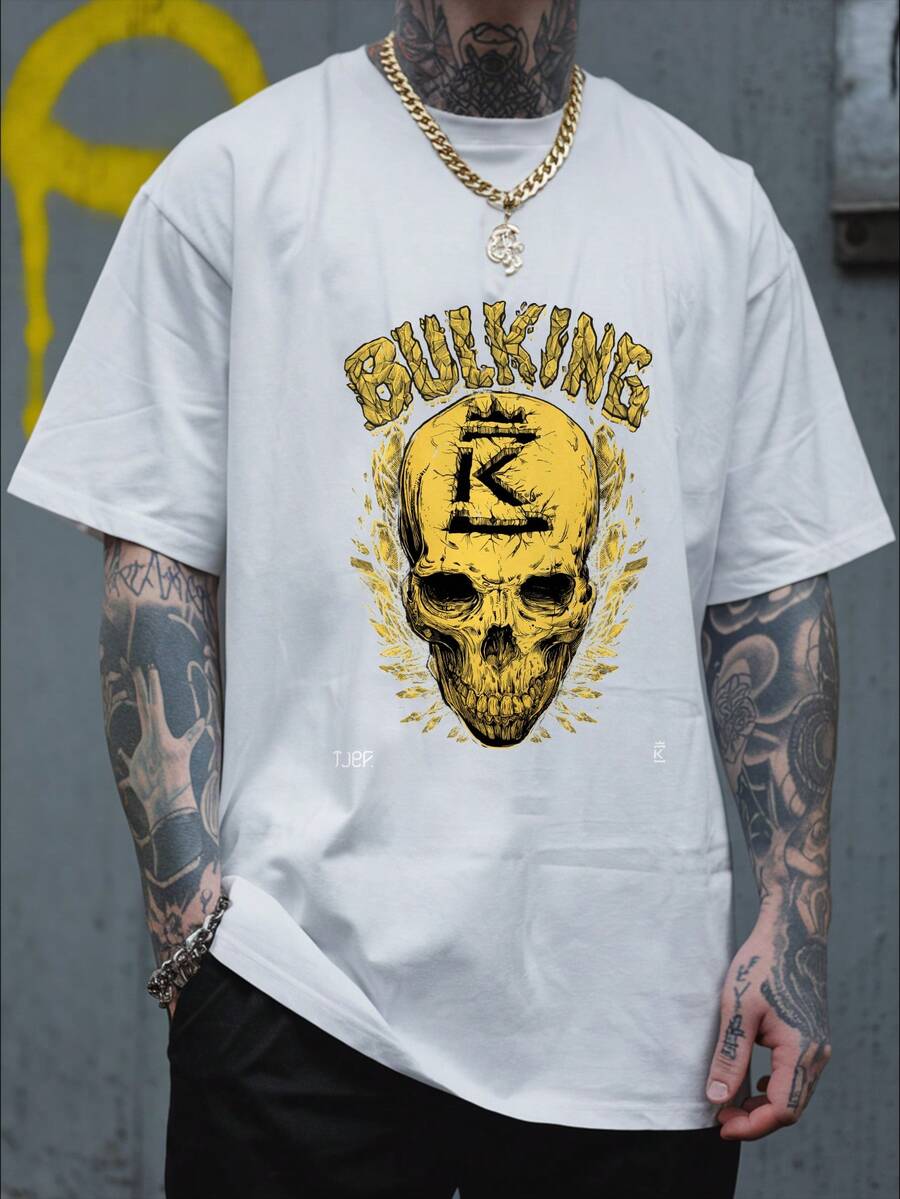 Camisetas de manga corta con un patrón holgado, en dos colores, blanco y negro, hechas de 100% algodón puro. Estas camisetas llevan una serie de personajes de anime de moda estampados. Son adecuadas para que las parejas jóvenes las usen en verano. El tejido no tiene olores desagradables. Se trata de camisetas estampadas, especialmente adecuadas para que los hombres las usen, y el efecto del estampado es muy bueno. - Blanco (delantero) - Ver 1