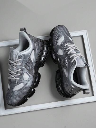 Men's Sports Shoes Casual Sneakers, Lace Up Soft Sole Flat Comfortable Academy Sports Shoes For Men, Lightweight Low-Top Daily Shoes