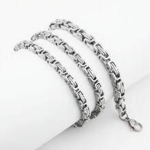 1pc Fashionable European & American Hip-Hop Style Non-Fading Stainless Steel Bracelet Necklace, King Chain Bracelet For Men