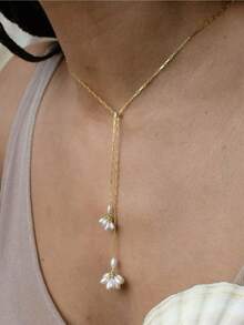 1Pc  Imitation Pearl Simple Style Copper Women's Prom Party Outdoor Vacation - Nhiều màu - Xem 1