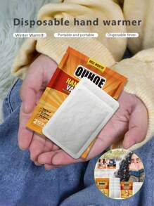 10pcs/2pcs Disposable Hand Warmer Pads, Disposable Heat Pads, Portable Winter Warmer, Essential Companion For Cold Weather, Great Gift For Girlfriend/Boyfriend, (Random Old/New Version Packaging Sent, Slight Color Difference From Pictures)