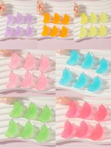 7pcs Cute Glow-In-The-Dark Multicolor Simulated Fruit Orange Pendant Jewelry DIY Accessories Keychain Bag Charm